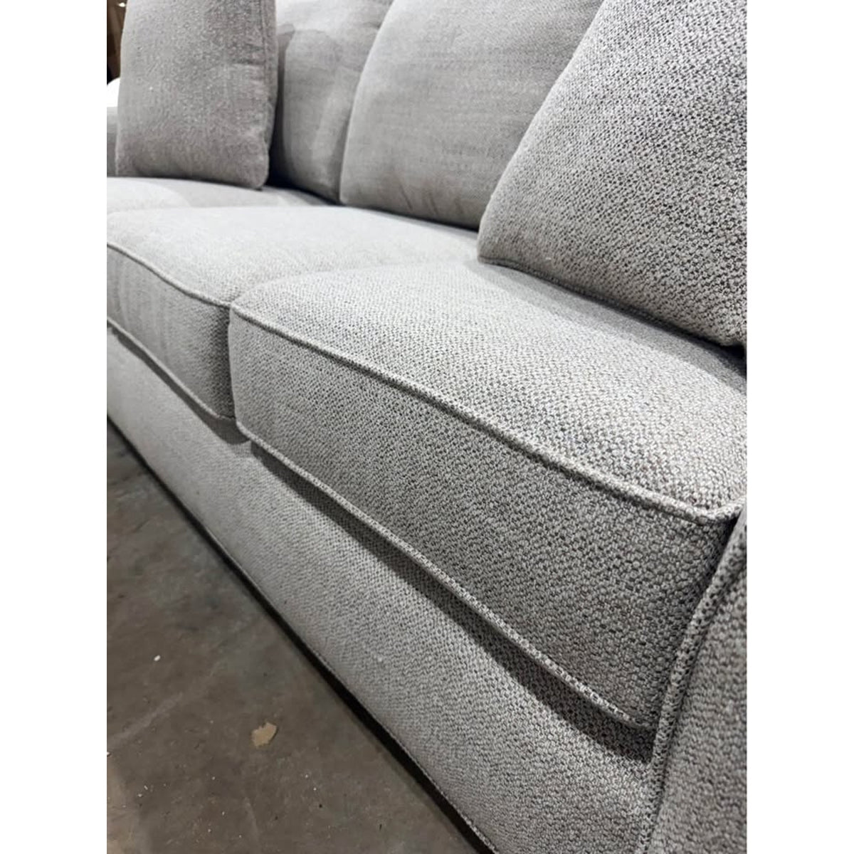 New Craftmaster Upholstered Sofa – Neutral Beige Textured Fabric | Made in USA Delivery Available
