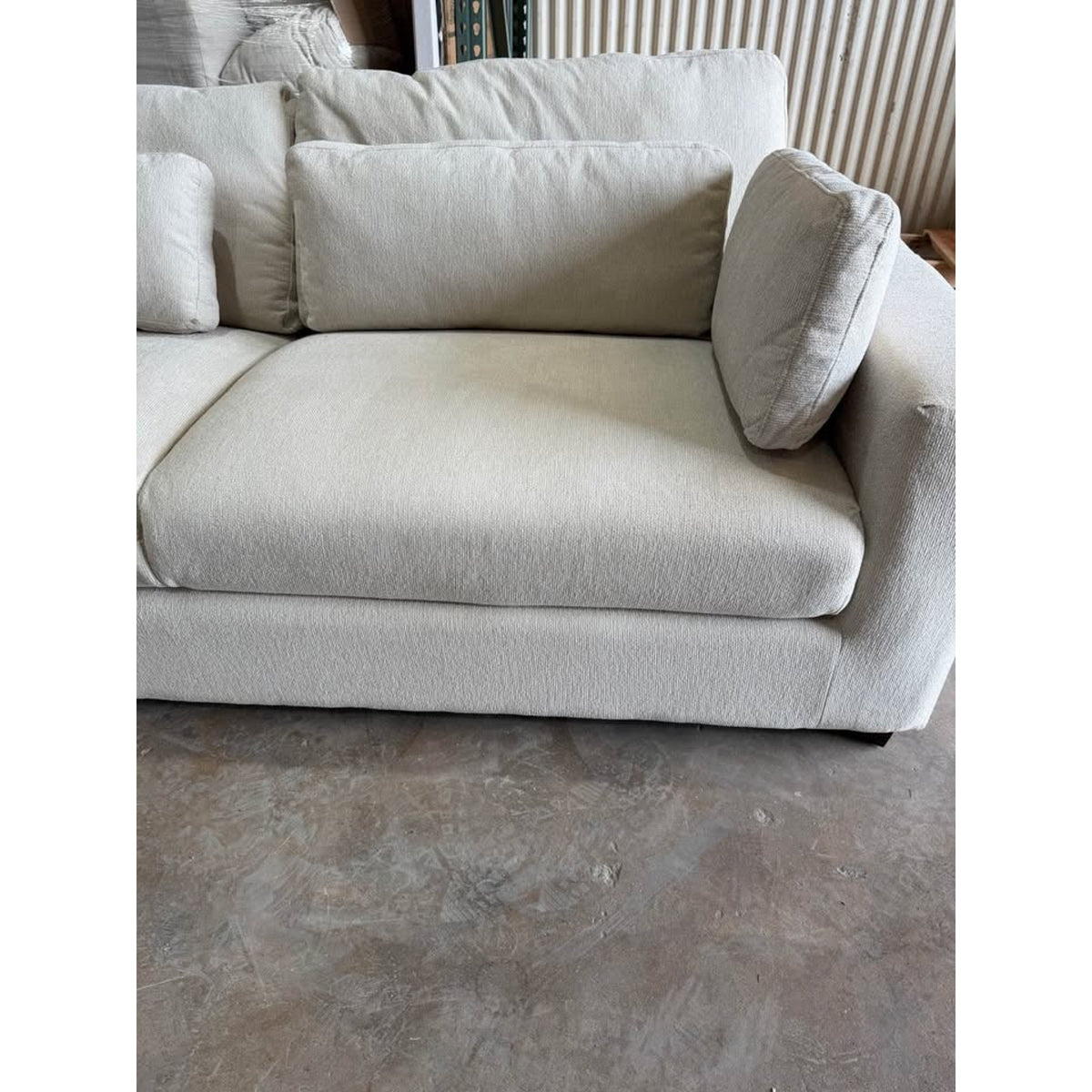 New 117” x 117” Oversized 3-Piece Corner Sectional | Ivory Cream | NEW OPEN BOX - Delivery Available