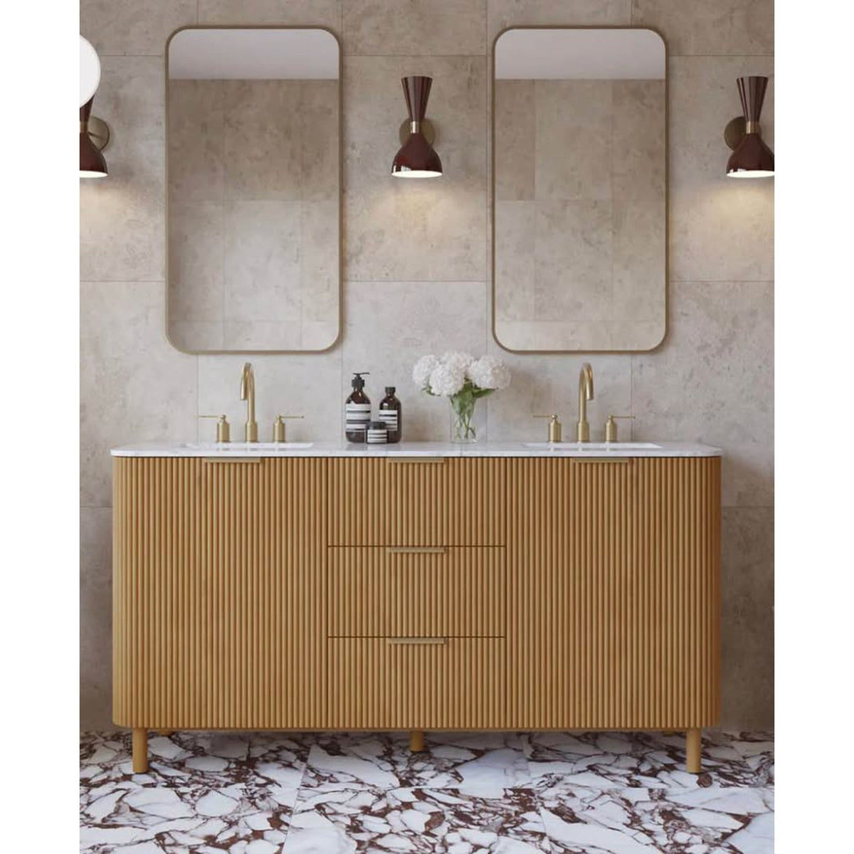 Highbury Furnishings 66” Double Bathroom Vanity – New Open Box - $2500 Retail Delivery Available
