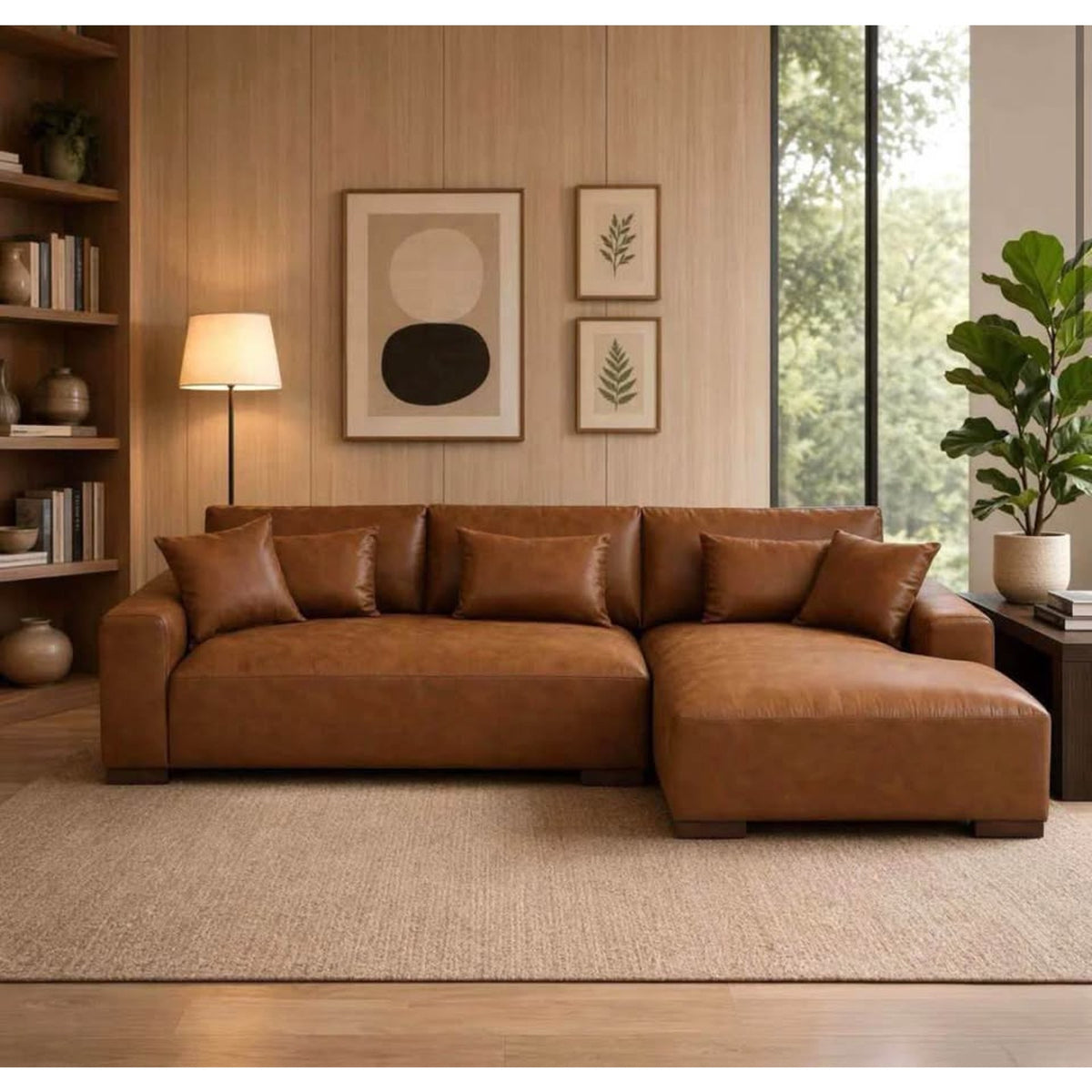 Brown Microfiber Sectional Sofa - Chaise Lounge 2pcs  $1,030 Retail – Open Box – Delivery Available