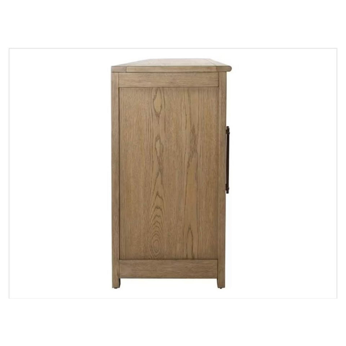 Dovetail Delacruz 106” Natural Wood Sideboard Buffet Cabinet Media Console