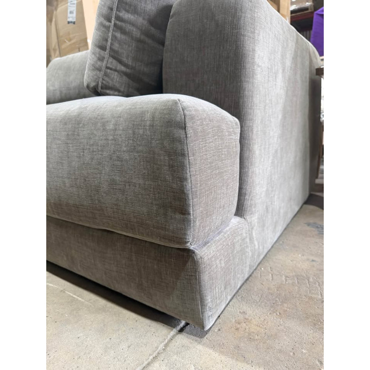 Beautiful New Poly & Bark 99” Sofa – $1,874 Retail – Taupe Fabric - Open Box – Delivery Available