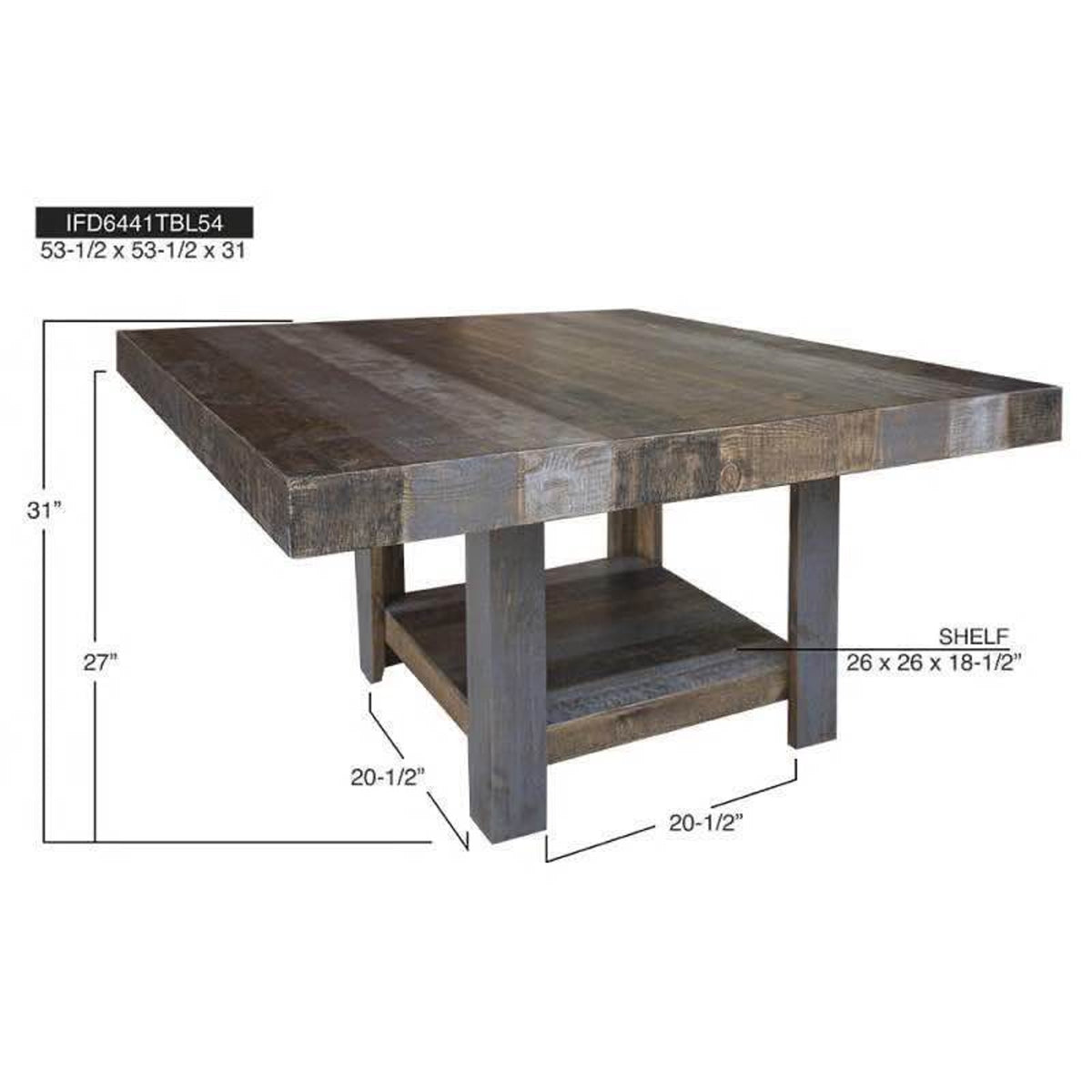 New 54” Square Dining Table | Solid Wood | Open Box $1400 Retail - Delivery Available