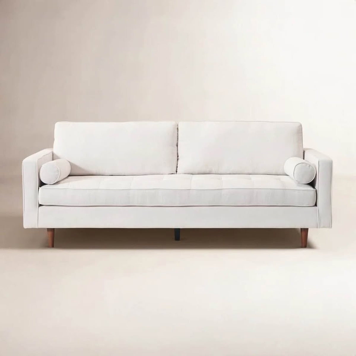 New AllModern Geo 84” Upholstered Sofa – Ivory Linen – $1,249 Retail – Delivery Available