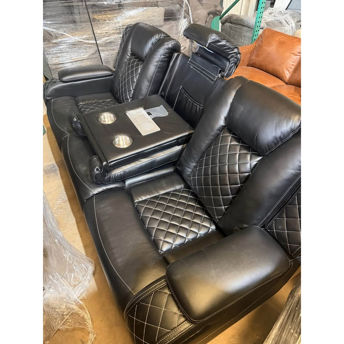 New 83” Power Reclining Theatre Sofa – Black - $2,460 Retail – Open Box – Delivery Available