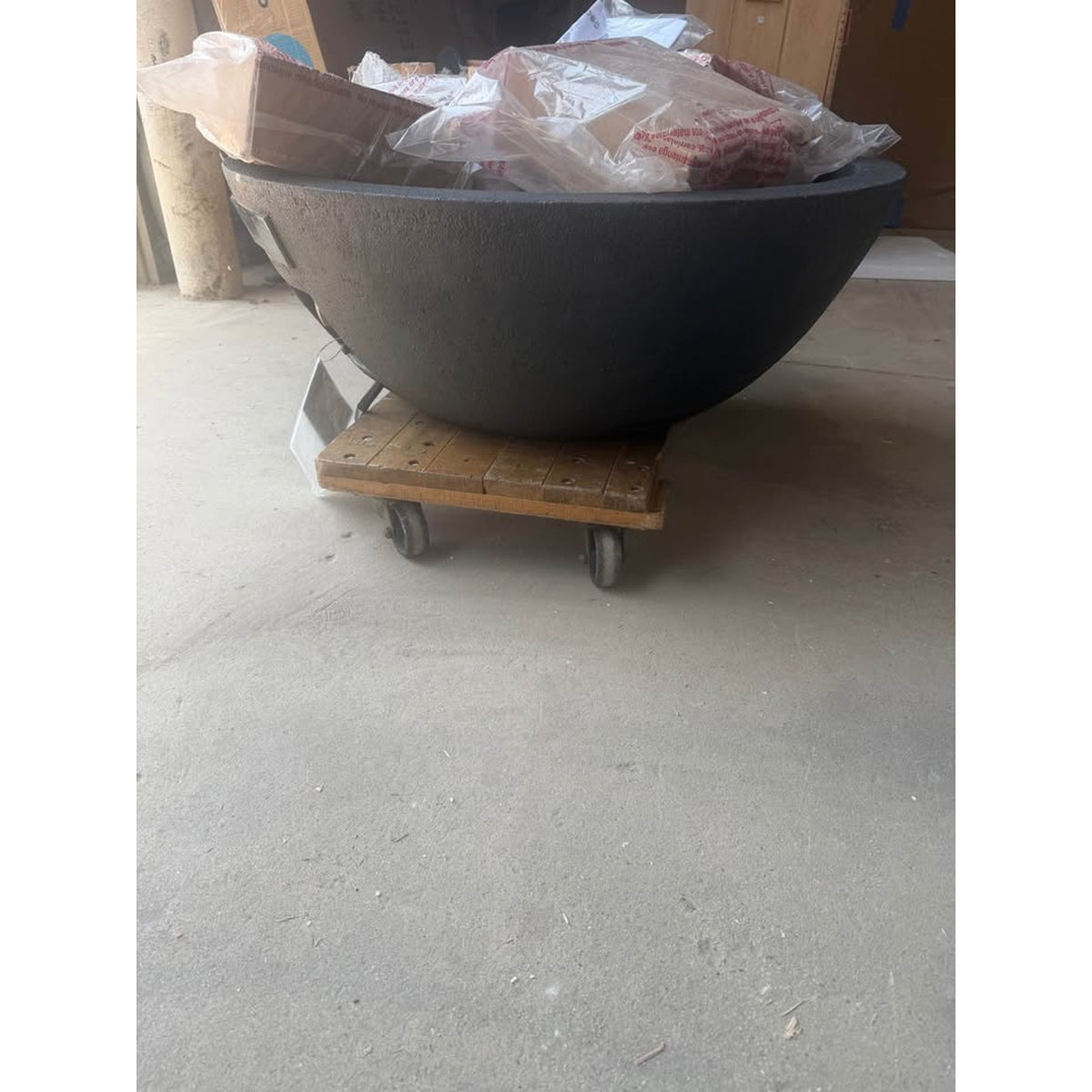 New Real Flame Outdoor Propane Fire Bowl Fire Pit – Black Concrete Look – Delivery Available