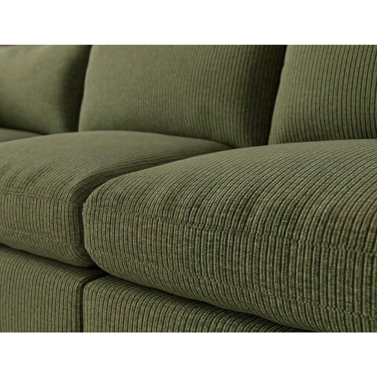 New Cozey Ciello XL 3-Seater Chaise Sectional – Cypress Green Corduroy – Delivery Available