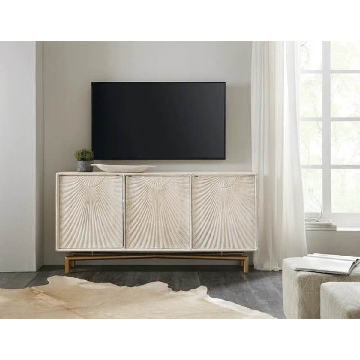 Hooker Furniture 3-Door Rustic Entertainment Console – Retail $3,039 | Delivery Available