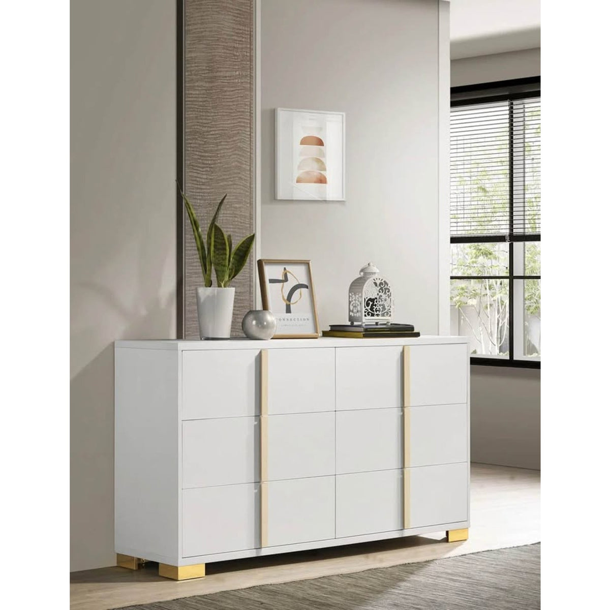New White 6-Drawer Dresser - Willa Arlo Interiors Jelissa – New Open Box – Delivery Available