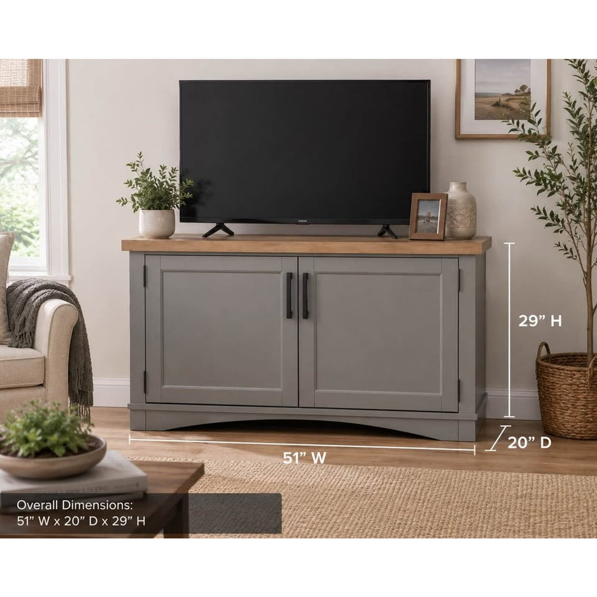 New Parker House Dove Gray Storage Cabinet or TV Stand - Retail $771 - Delivery Available