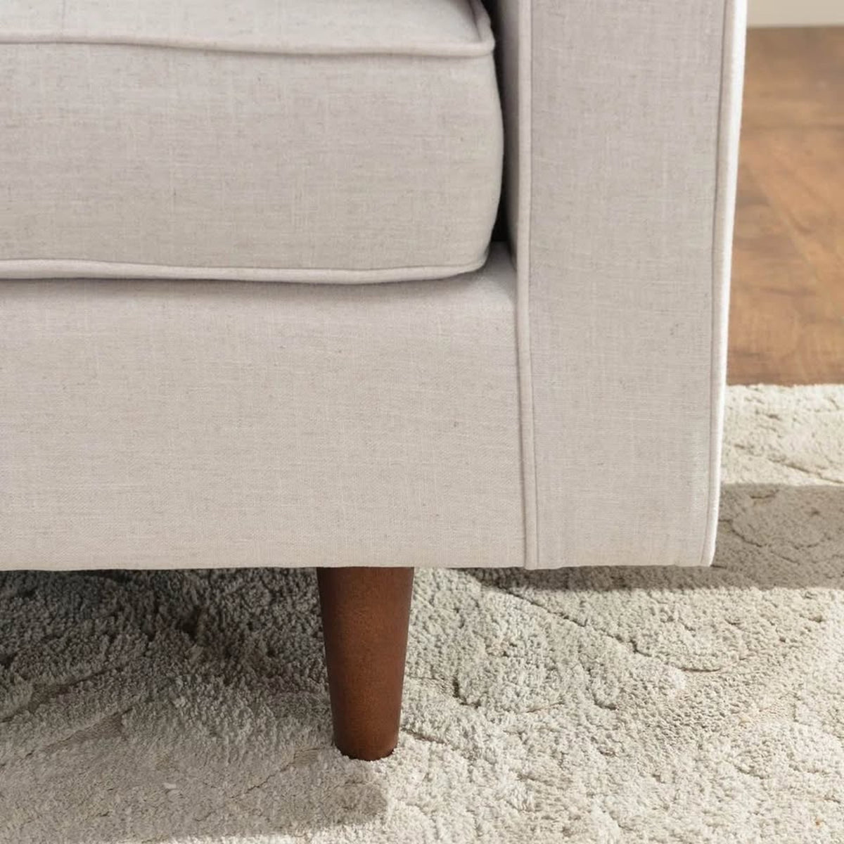 New AllModern Geo 84” Upholstered Sofa – Ivory Linen – $1,249 Retail – Delivery Available