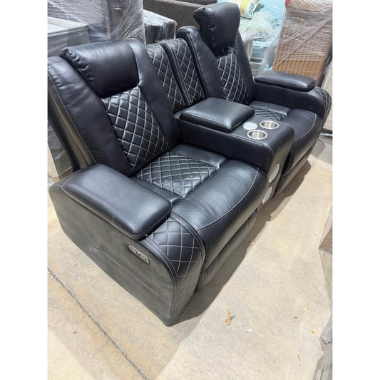 Electric Recliner Sofa & Loveseat Set - New Open Box - $3000+ Retail - Black - Delivery Available