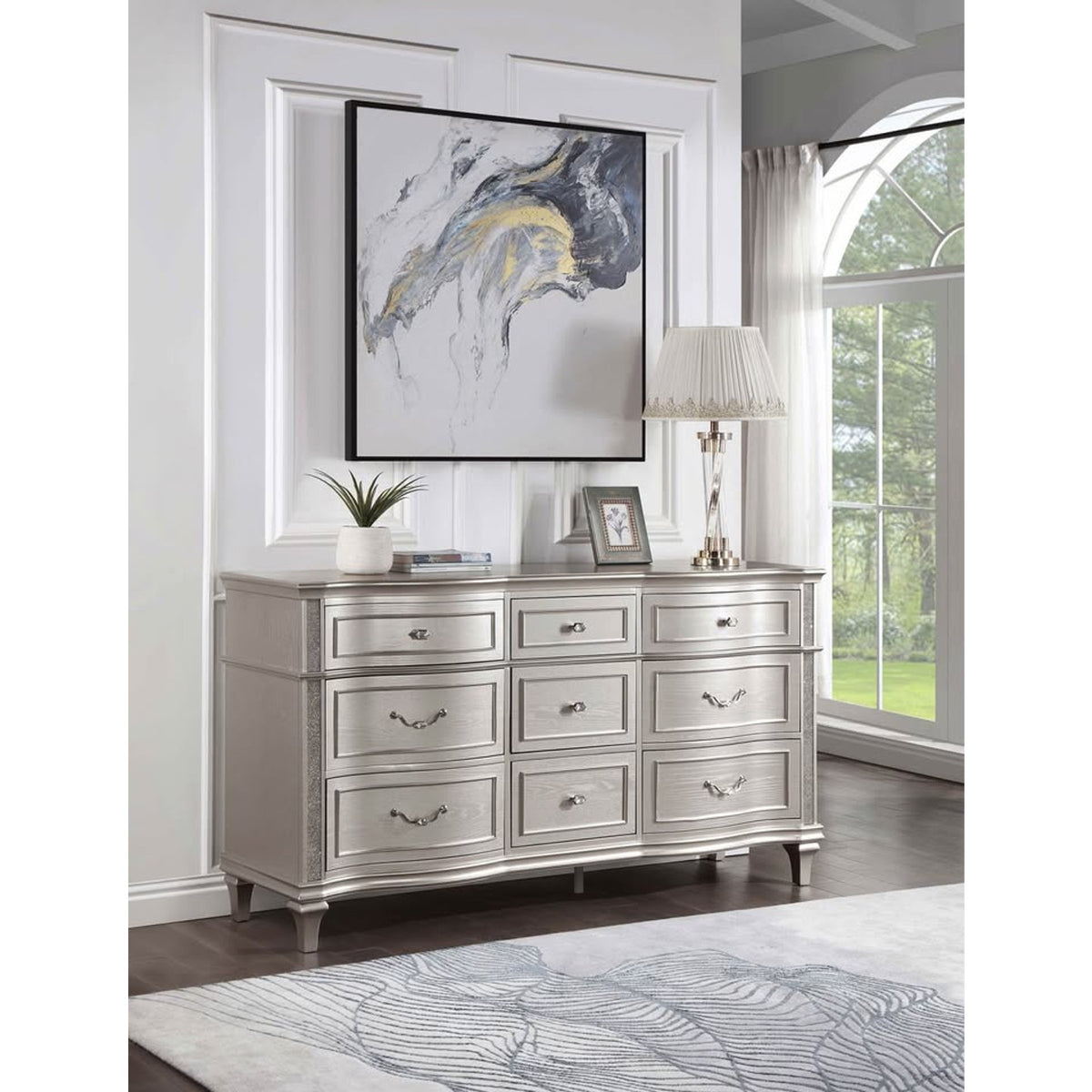 NEW OPEN BOX | Coaster Evangeline 9-Drawer Dresser – Silver Oak | RETAIL $1,790 | DELIVERY AVAILABLE