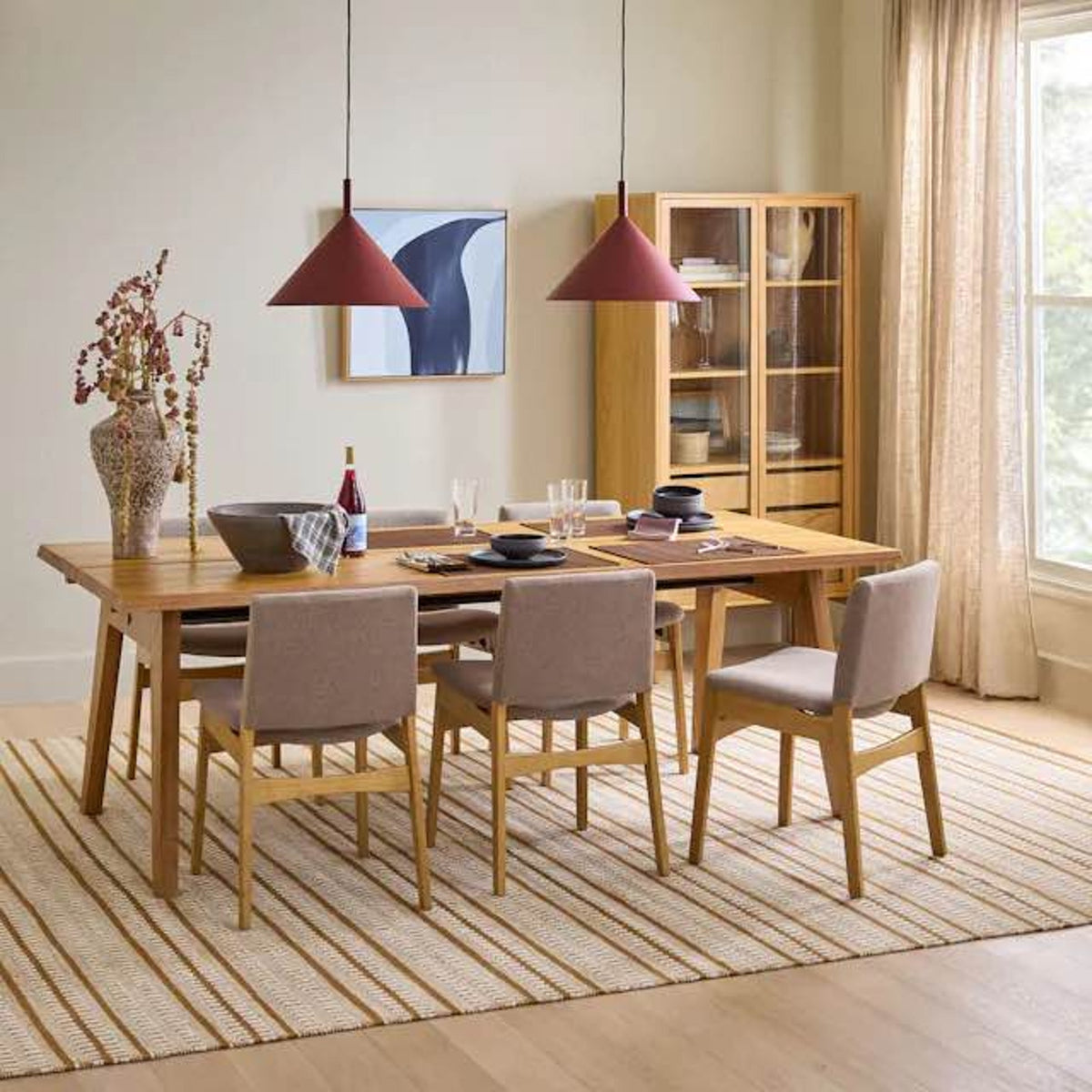Article | Set of 4 Dining Chairs | Nosh - Oak & Ratine Brown | $600 New Open Box -Delivery Available