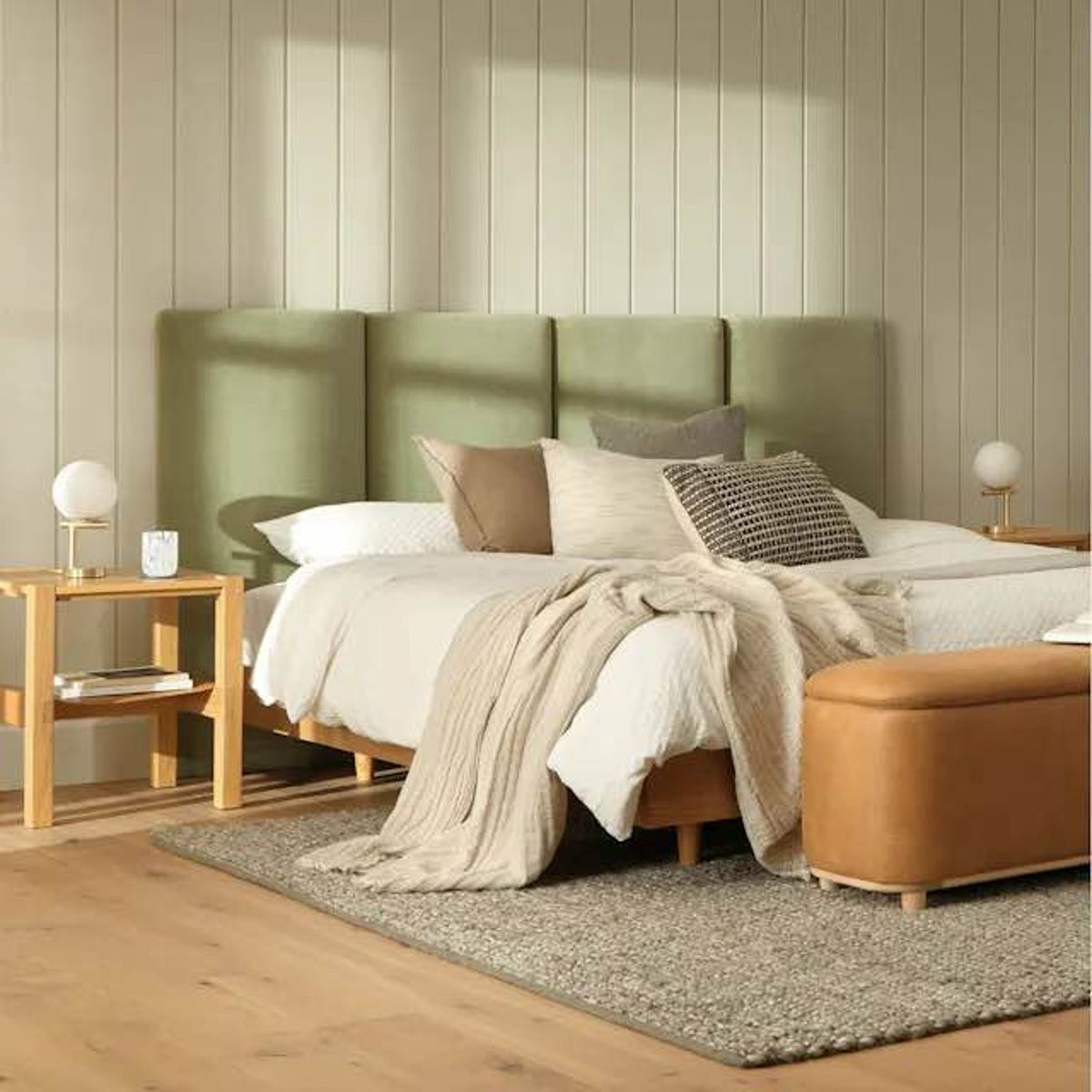 Article Noel King Velvet Headboard – Plush Pacific Sage – $699 Retail – Delivery Available