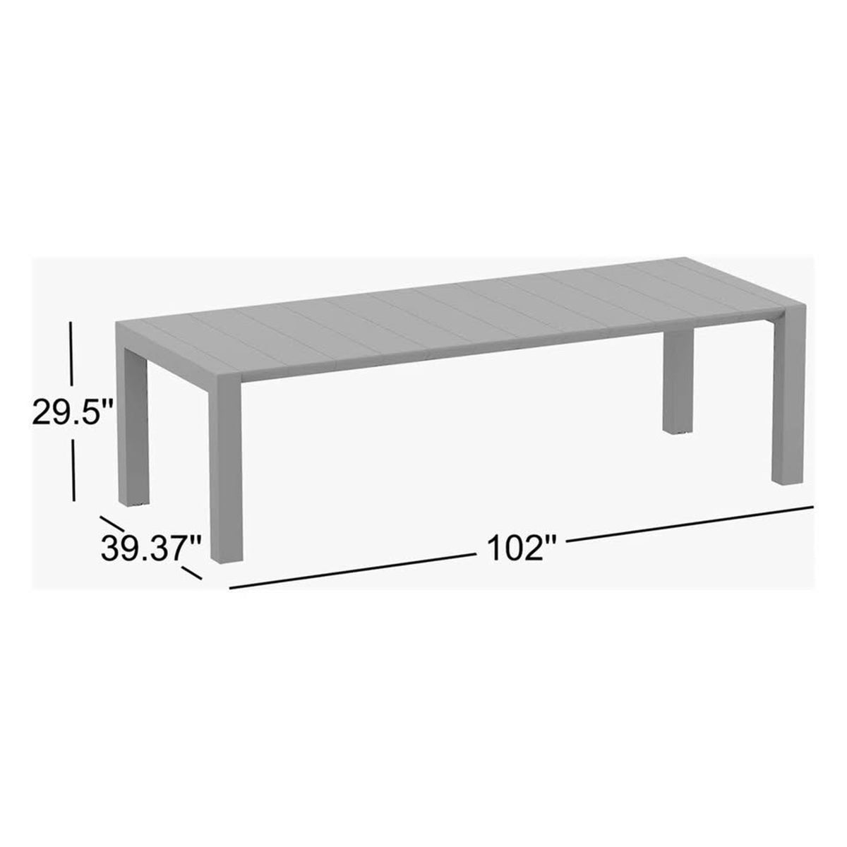 AllModern Farrah 103” Extendable Outdoor Dining Table Sand Polypropylene Patio Table Delivery Avail
