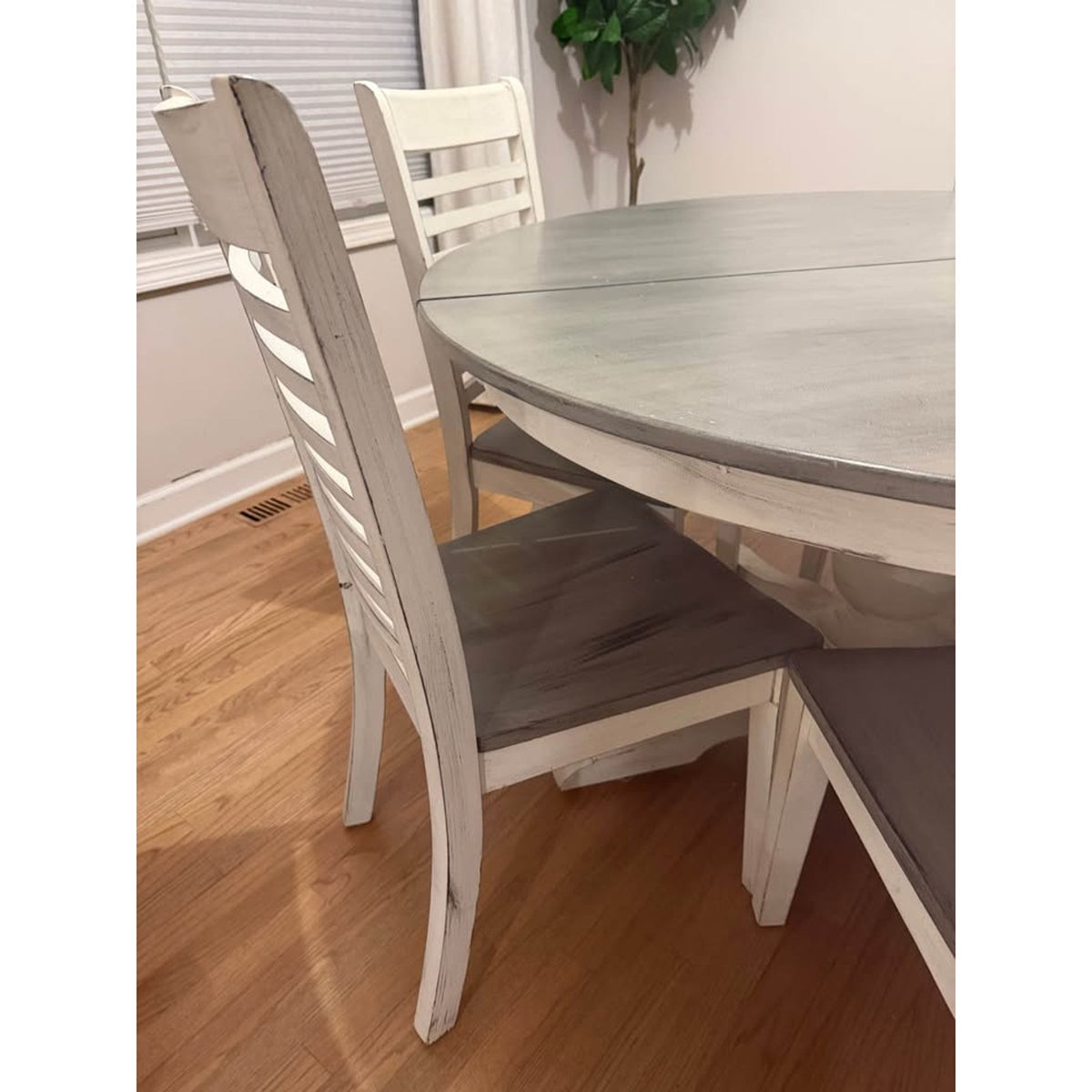 9-Piece Solid Wood Extendable Dining Set – 52” Pedestal Table + 8 Chairs - Delivery Available