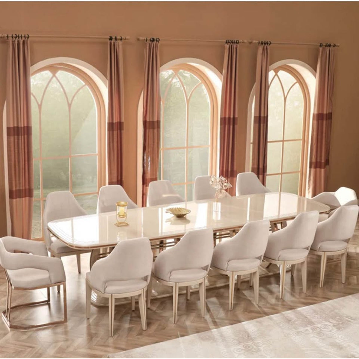 13-Piece Oversized Dining Set – Seats 12 – Retail $8,499 – Delivery Available