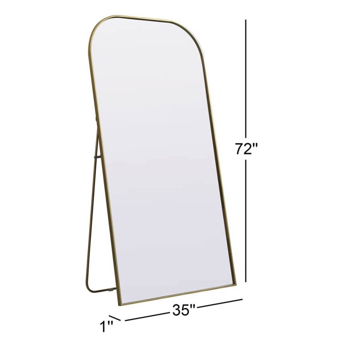New 72” Brass Arched Floor Mirror – $436 Retail – Open Box – Delivery Available