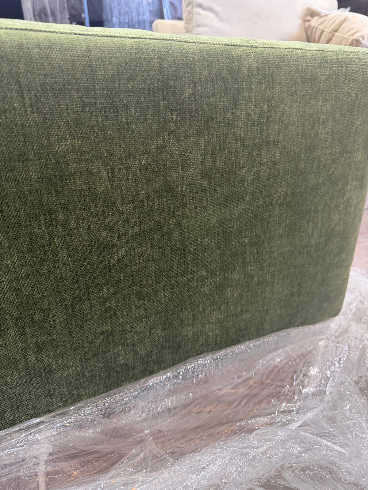 New Poly & Bark Zyon 90″ Sofa – Distressed Green – Retail $1,973 – Delivery Available