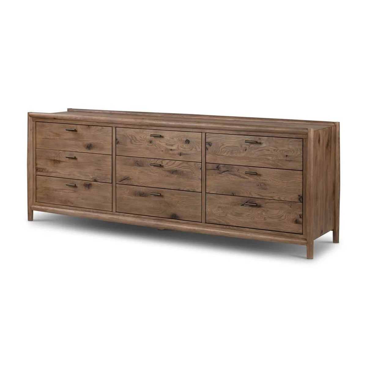 New Four Hands Glenview 9-Drawer Dresser – Weathered Oak – $3,199 Retail – Delivery Available