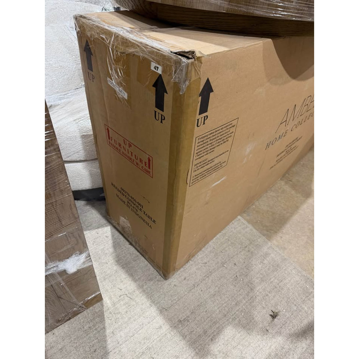 New Ambella Home Collection 60” Console Table - Walnut $3100 Retail “open box” Delivery Available