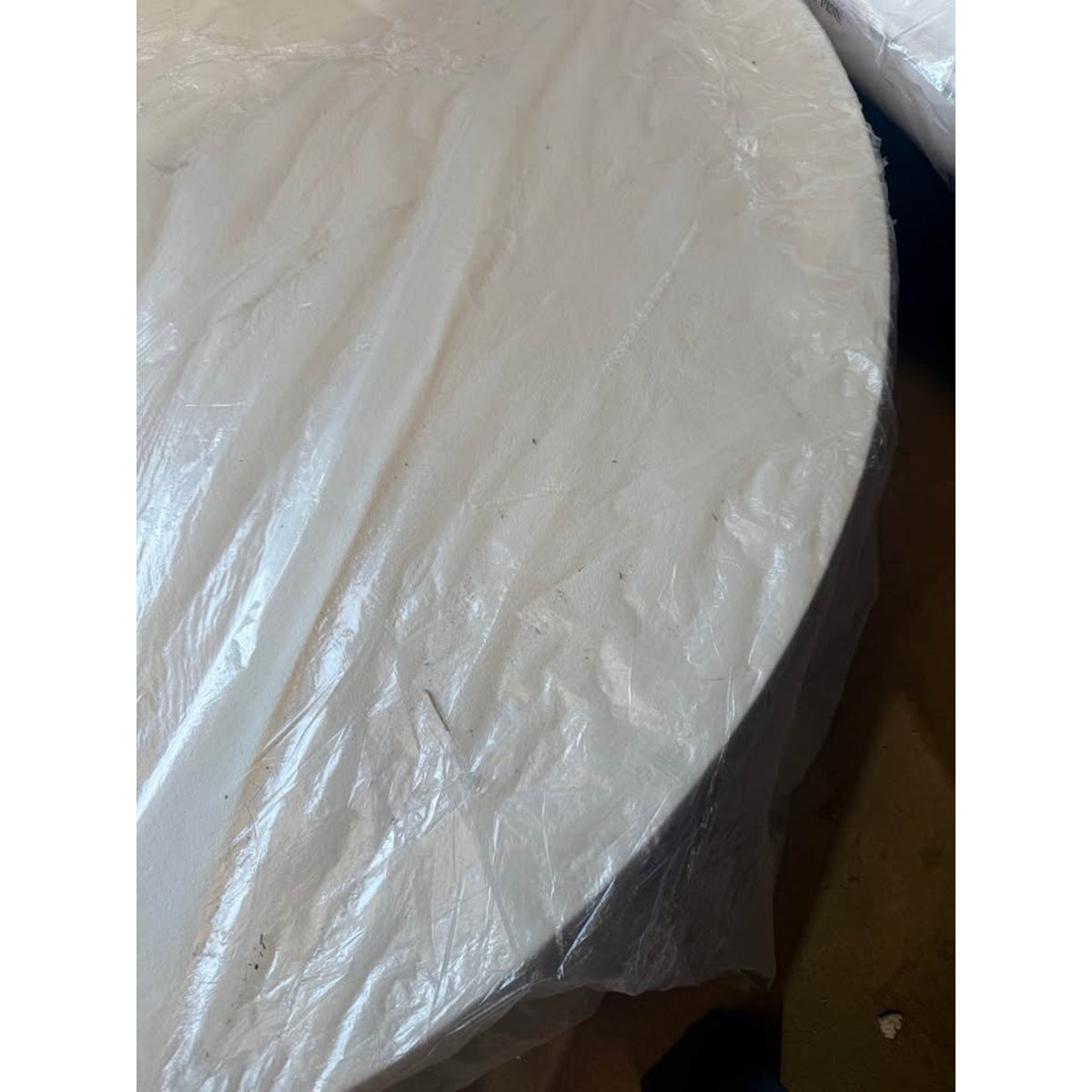 Four Hands Basil 48” Round Outdoor Coffee Table – Matte White | New Open Box - Delivery Available