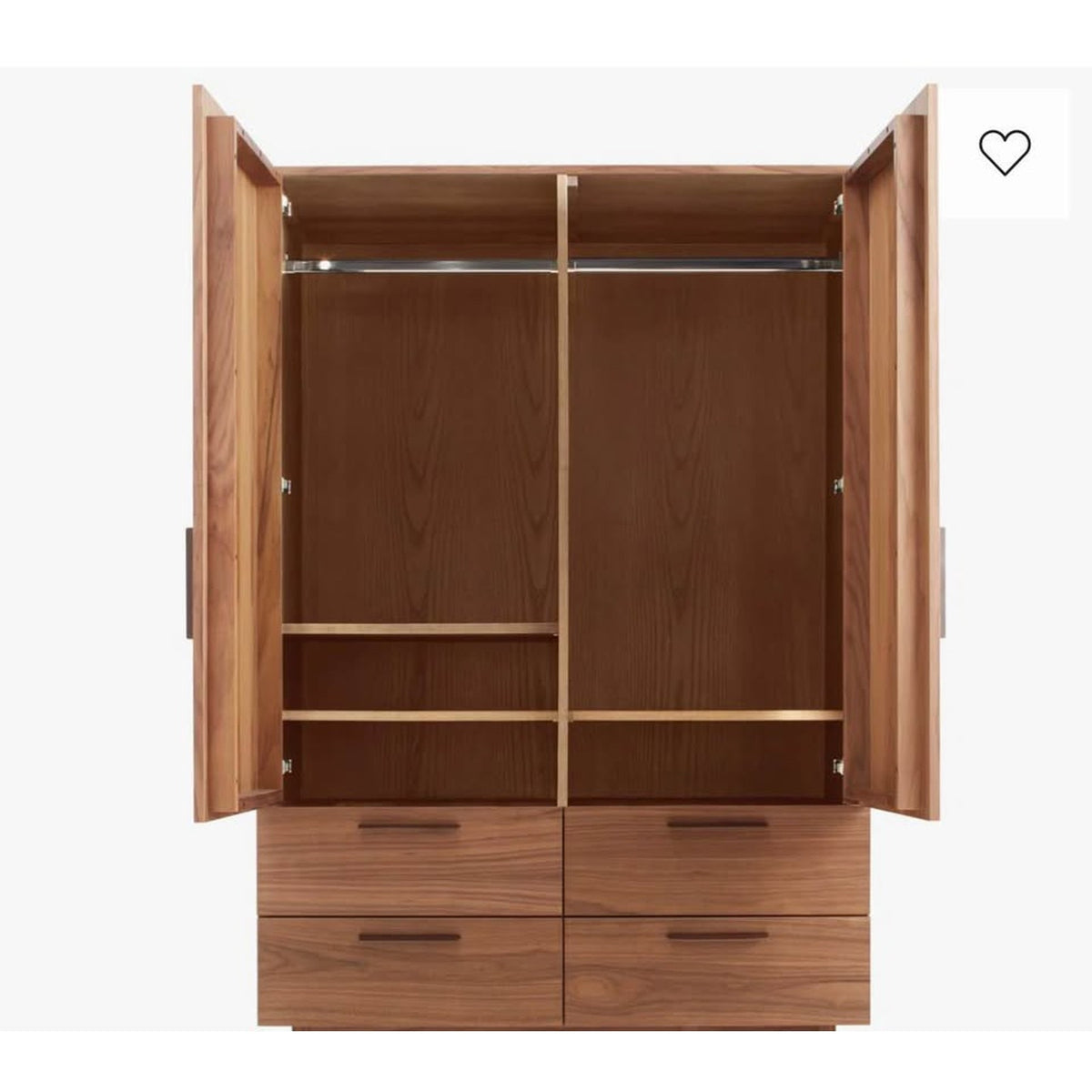 New Modern Walnut Designer Wardrobe Armoire Cabinet Storage 44” Blu Dot - Delivery Available
