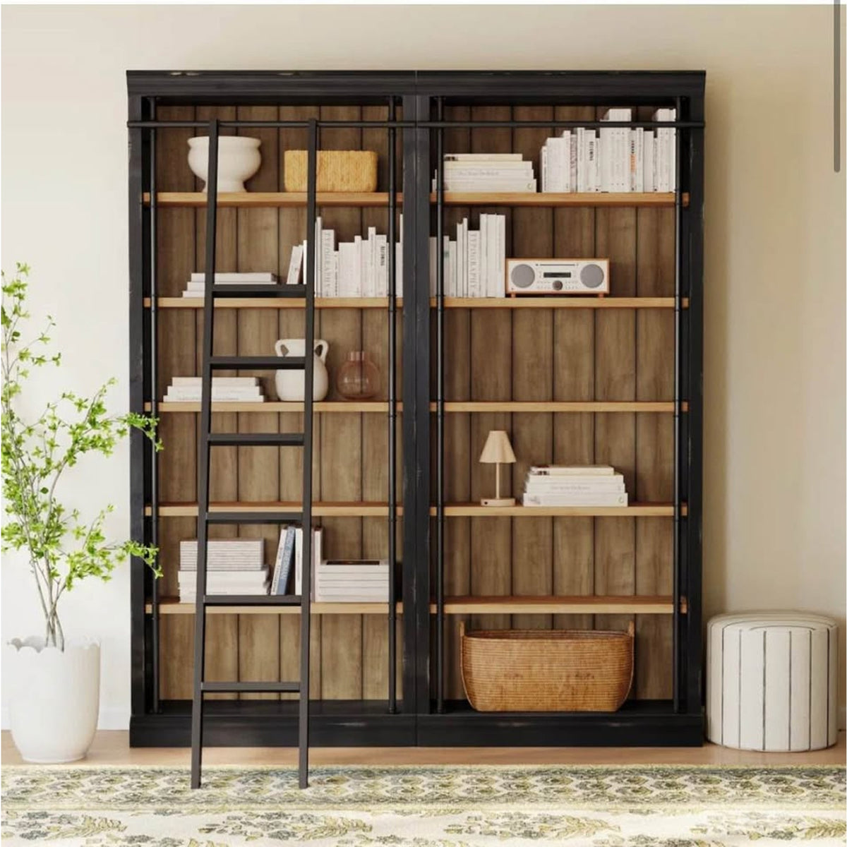 Birch Lane Lorna Bookcase Set + Rolling Ladder | Retail $5,342 | New Open Box Delivery Available