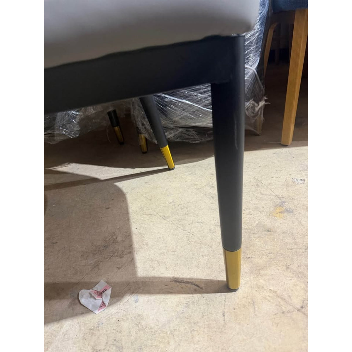 New Set of 8 Dining Chairs Gray Black Gold – $800 Retail – Open Box – Delivery Available