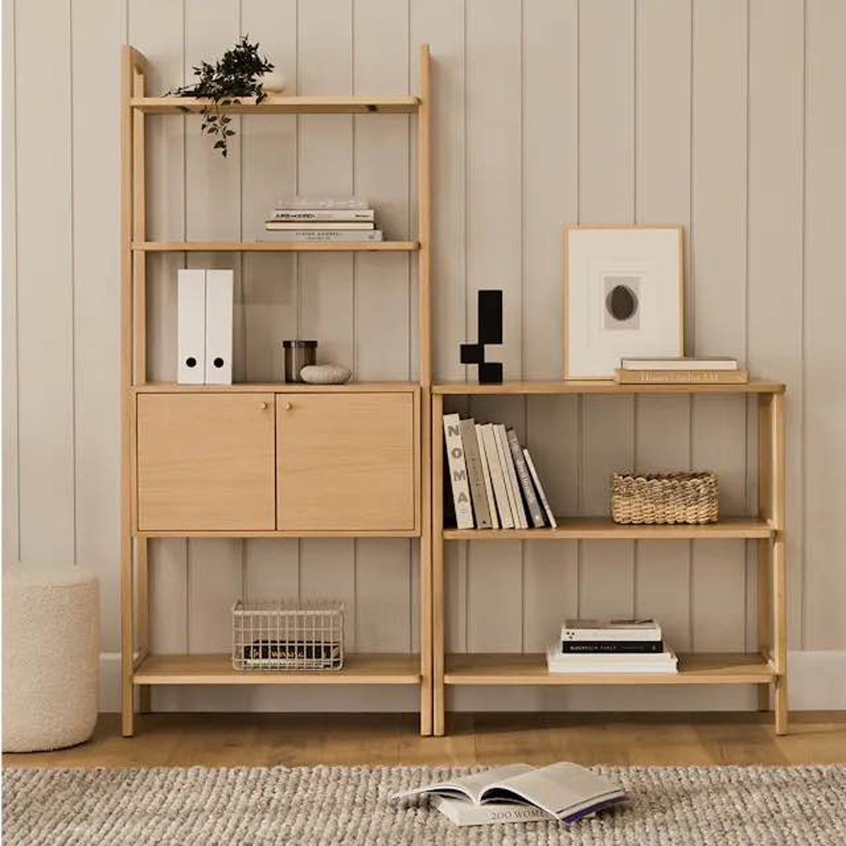New Article Shelving Unit with Storage – Krossa White Oak – $799 Retail – Open Box – Delivery Avail
