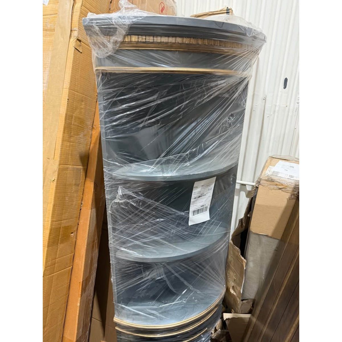 Specialty Corner Dining Cabinet – Blue Finish $1200 retail “open box” Delivery Available