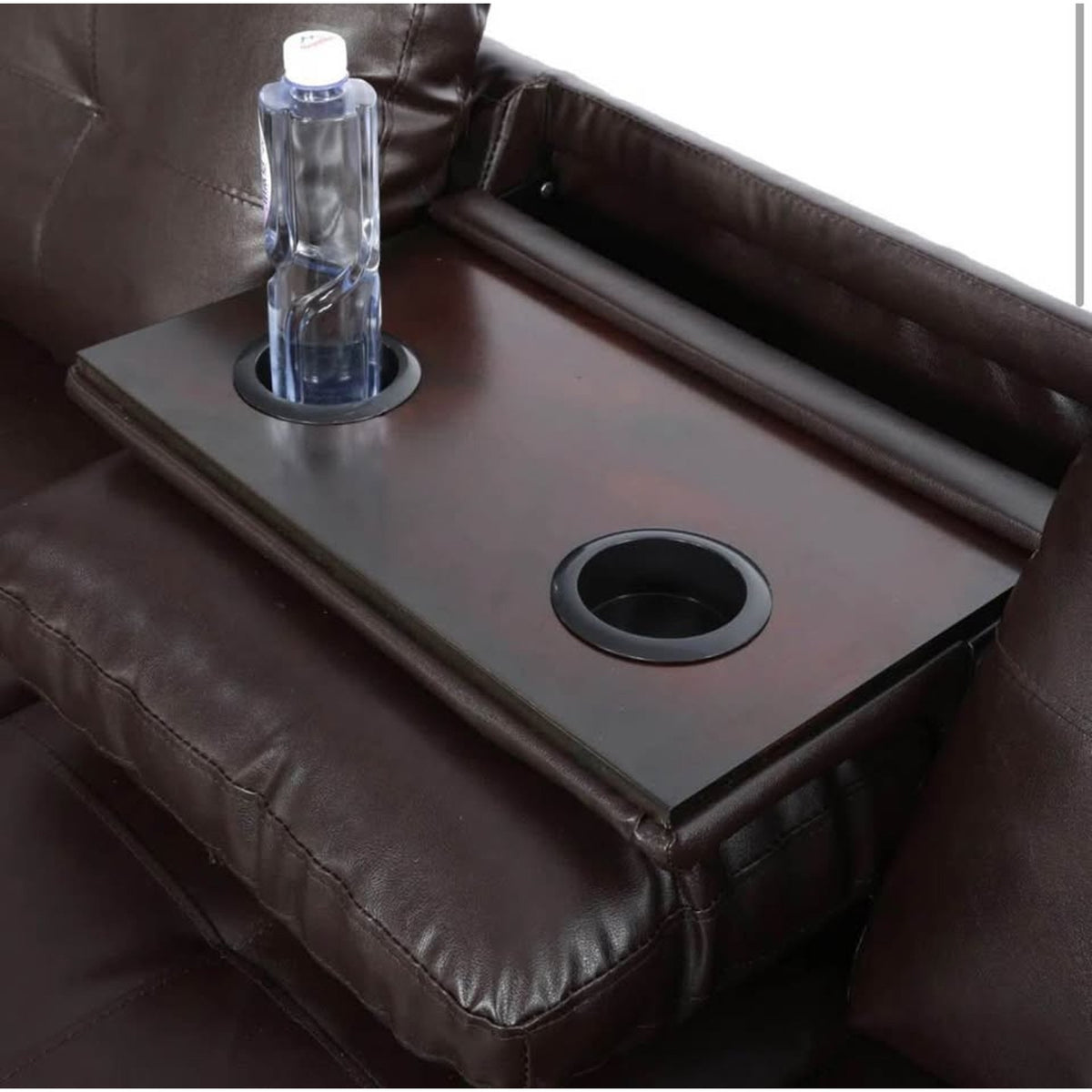 New L-Shaped Faux Leather Sectional with Ottoman – New Open Box $900 Retail - Delivery Available