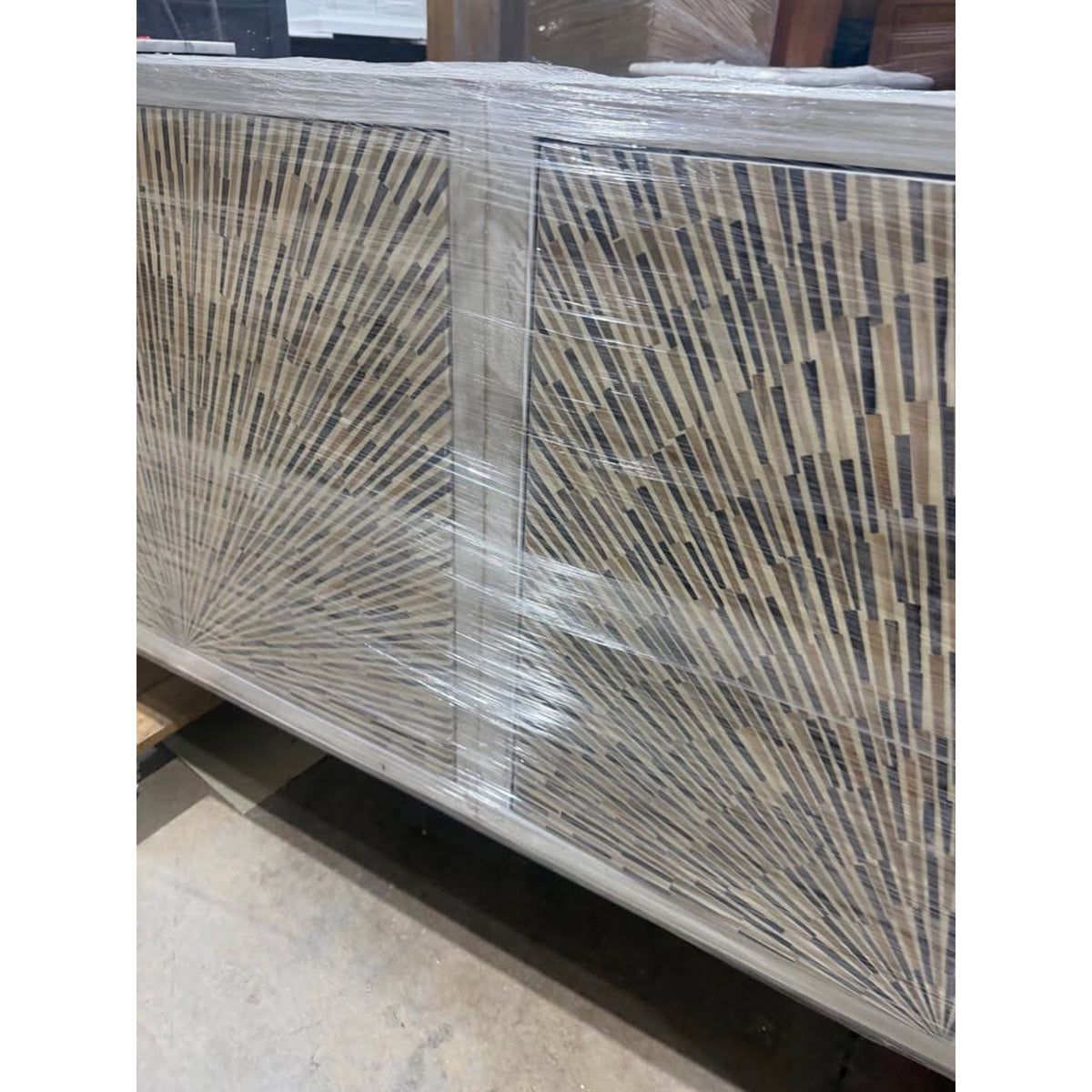 Bassett Mirror Astrid 72” Four Door Sideboard Cabinet – White Wash | New Open Box $3k Retail Deivery