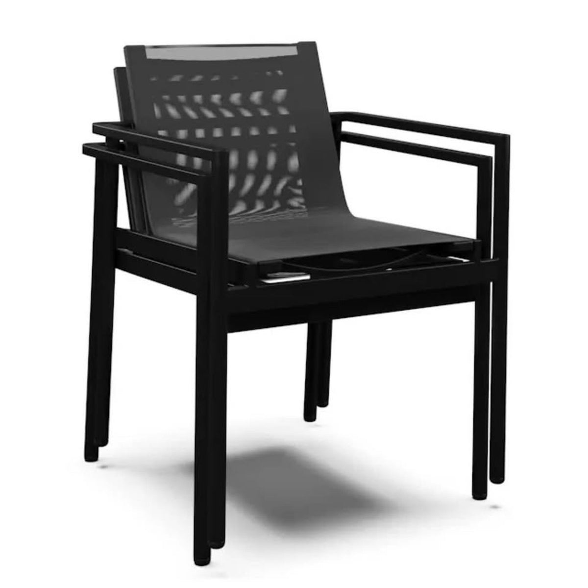Article Tola Outdoor Dining Armchairs (set of 4) – Black – New Open Box - Delivery Available