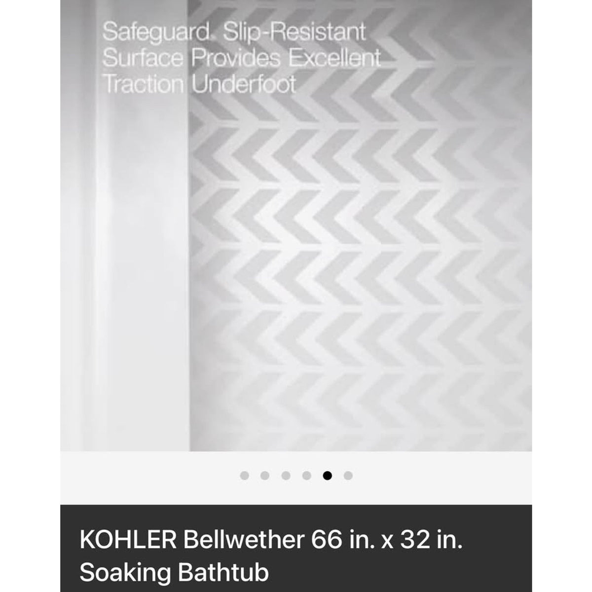 NEW Kohler Bellwether 66” x 32” Cast Iron Soaking Bathtub – White - Right Handed Delivery Available