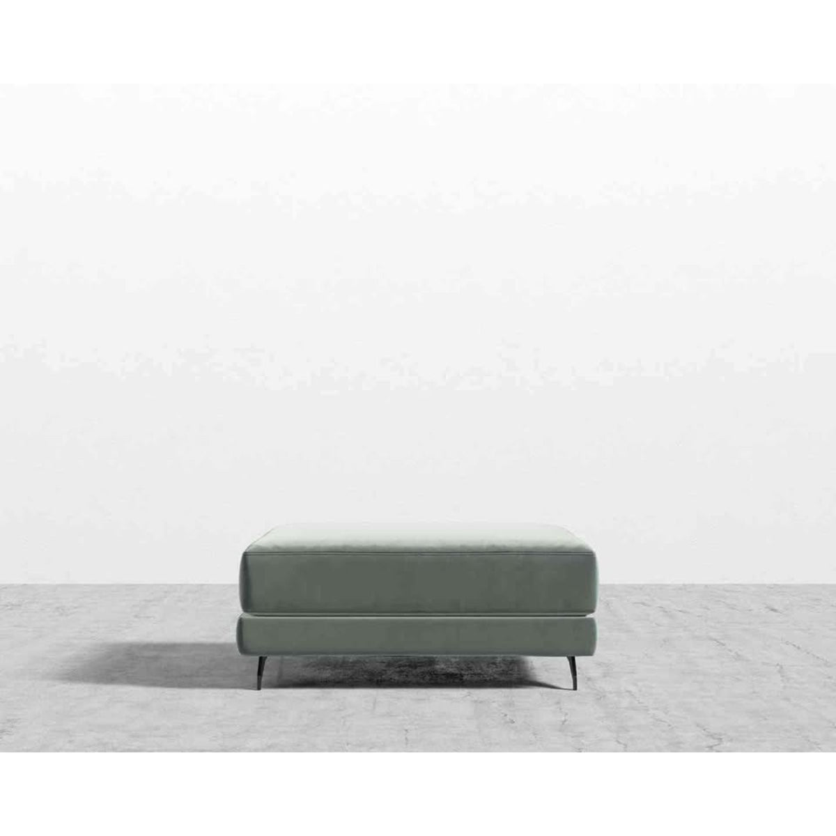 Rove Concepts Berlin Ottoman – Designer Modern Ottoman - Moonstone Green 
Delivery Available