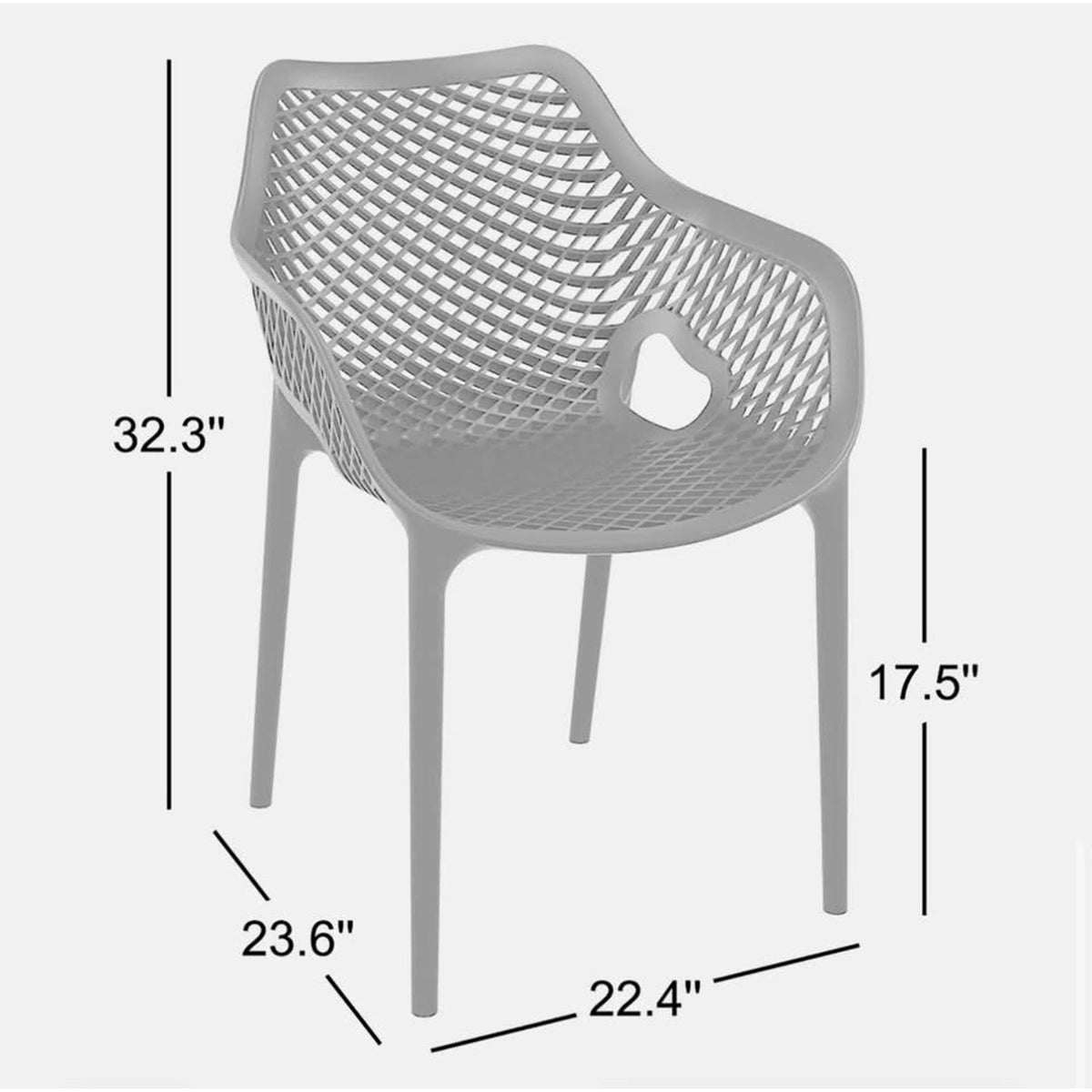 New AllModern Outdoor Dining Chairs – Sand Beige – Stackable – Up to 8 Available –Delivery Available