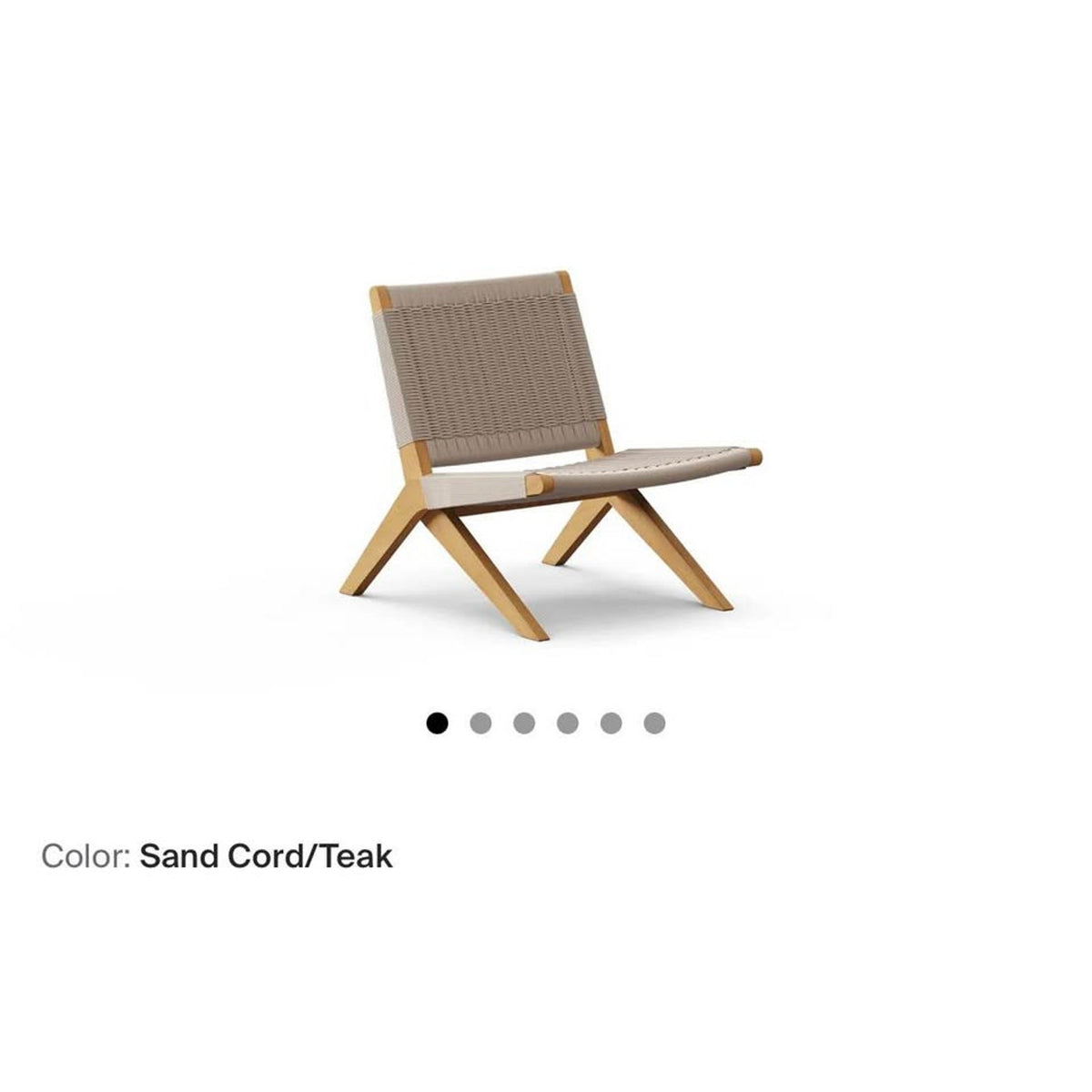 New Burrow Scout Chair in Sand Cord Teak $569 Retail “open box” Delivery Available
