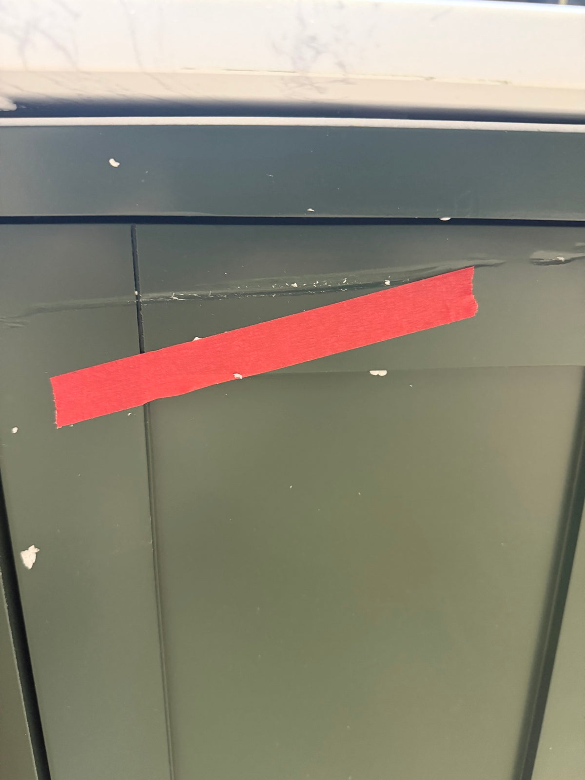 60″ Double-Sink Bathroom Vanity BASE ONLY – Vintage Green – Contractor Special – Delivery Available