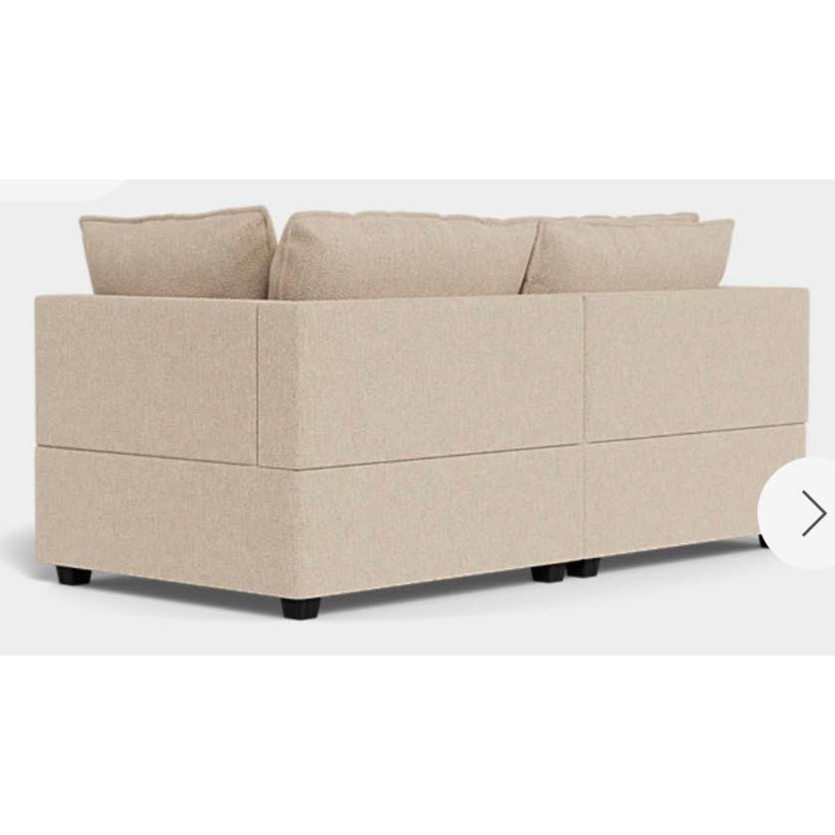 Albany Park Kova Pillow Cushion Sofa + Ottoman | Fawn Performance Bouclé | 86” Delivery Available