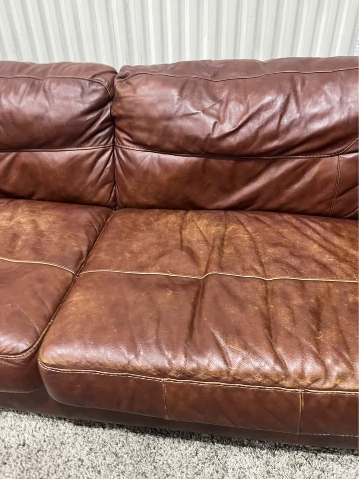 Ashley Furniture Genuine Leather Two Seat Sofa