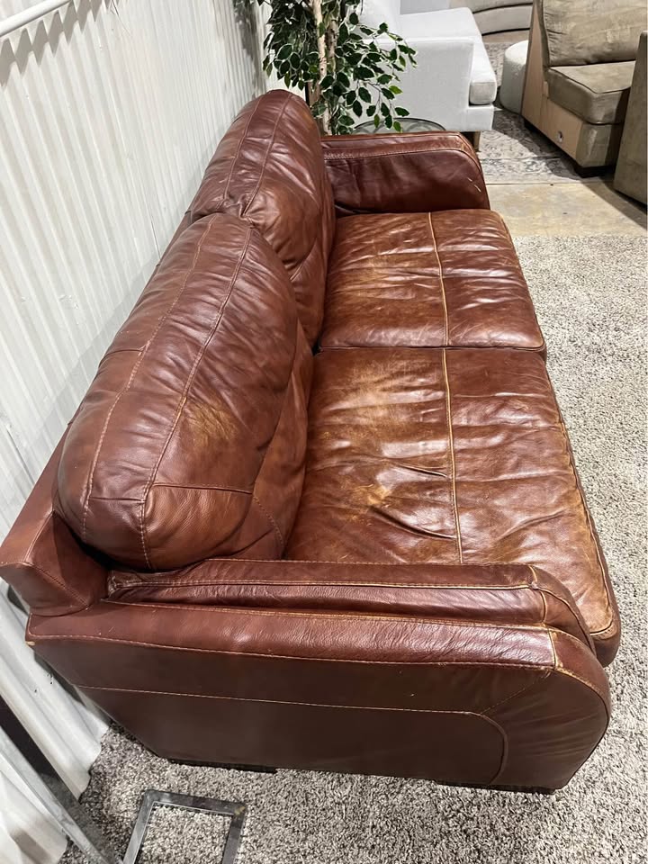 Ashley Furniture Genuine Leather Two Seat Sofa