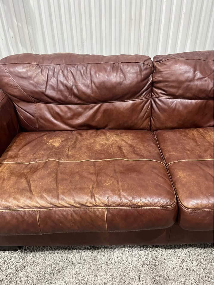 Ashley Furniture Genuine Leather Two Seat Sofa