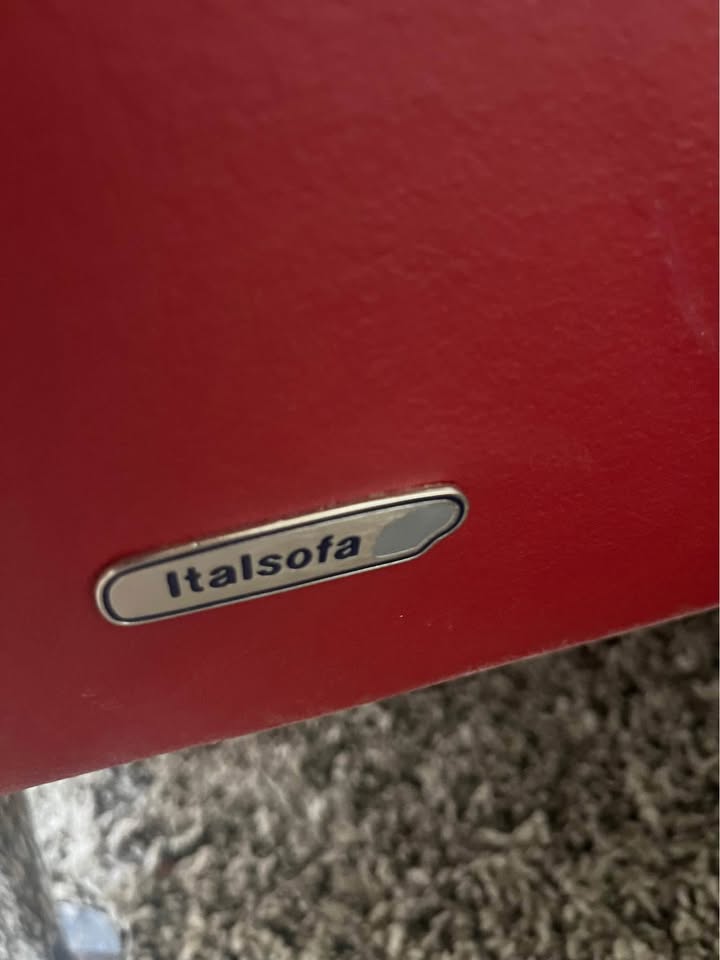 Red Leather Sofa