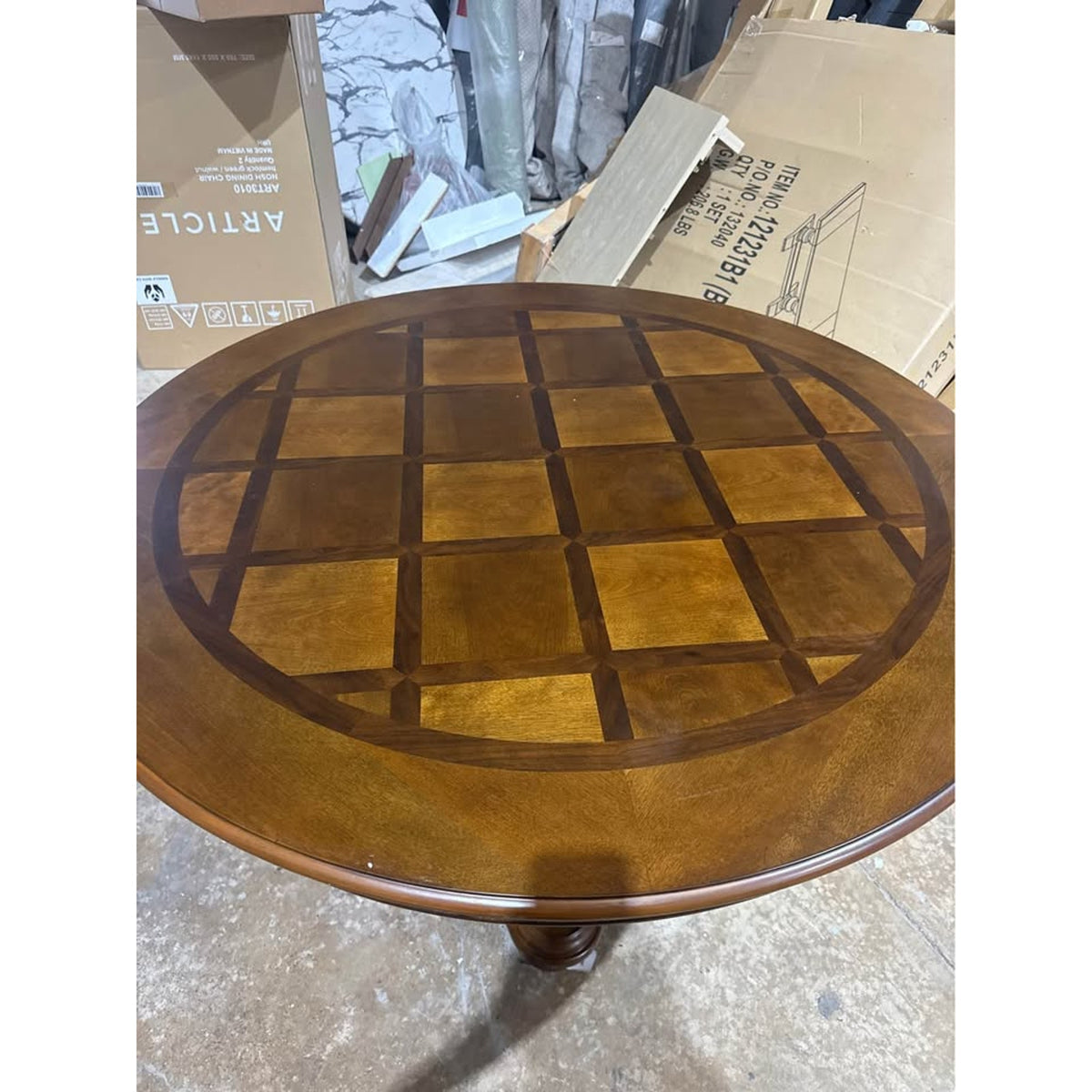 54” Round Pedestal Dining Table – Retail $790 – Delivery Available