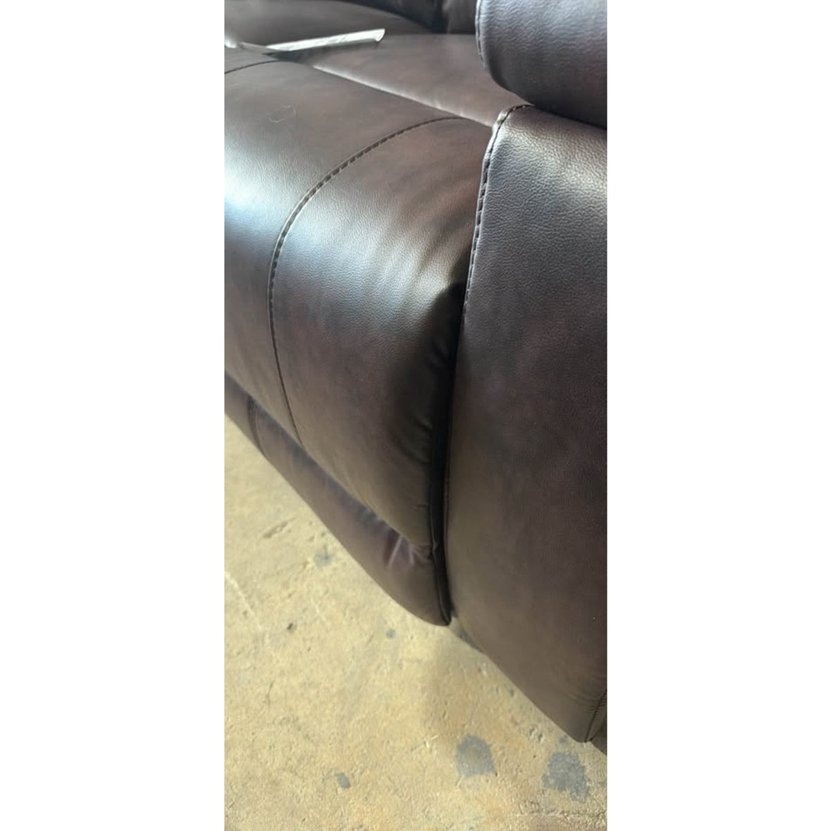 79” Manual Reclining Sofa Faux Leather Brown – $1,030 Retail – Open Box – Delivery Available