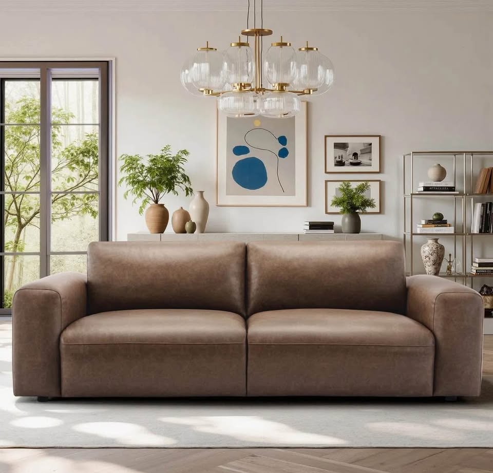 New Open Box Vegan Leather Sofa
