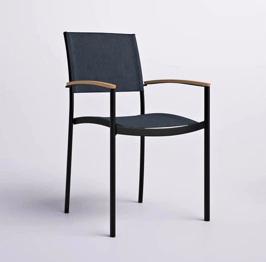 New Open Box Rafael Aluminum Outdoor Dining Armchair - Set of 4