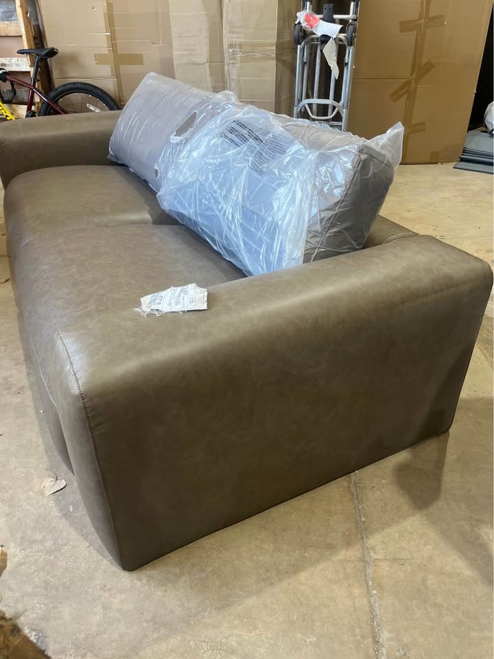 New Open Box Vegan Leather Sofa